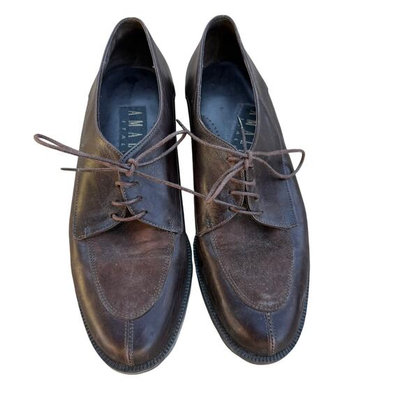 Amalfi by Rangoni Brown Leather Oxford Shoes - Size 7B - Picture 2 of 7
